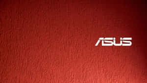 ASUS標誌在紋理紅色背景上