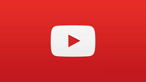 YouTube標誌，紅色背景上有播放按鈕