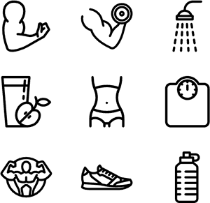 健身圖標集合