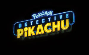 用於 Pokémon Detective Pikachu 的霓虹燈招牌在黑暗背景中發光。
