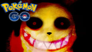 來自 Pokémon GO 的可怕黃色寵物小精靈，帶有發光的眼睛和鋒利的牙齒。