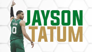 Jayson Tatum身穿綠色球衣舉手慶祝
