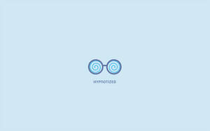 催眠螺旋眼鏡標誌，下方有 hypnotized 字樣，淺藍色背景