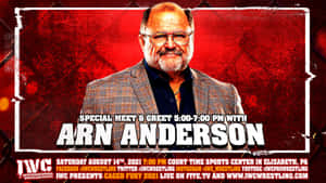 Arn Anderson 見面會活動的宣傳海報，附有活動詳情。