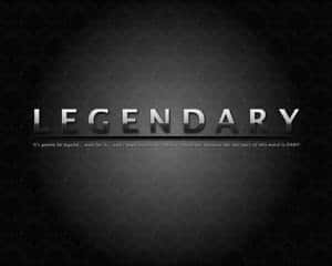 粗體金屬字寫住 legendary 喺深色錦緞背景上，附帶一個笑話副標題。
