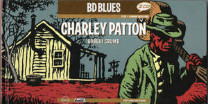 Charley Patton 藍調音樂的插圖封面藝術，展示一個男人在小屋旁拿著結他。 — 拉馬爾·傑克遜 壁紙