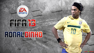 朗拿甸奴身穿巴西黃色球衣，出現在 FIFA 13 電子遊戲封面上。
