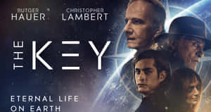 電影《The Key》的海報，由魯特格爾·哈爾和克里斯托弗·蘭伯特主演的太空主題戲劇。