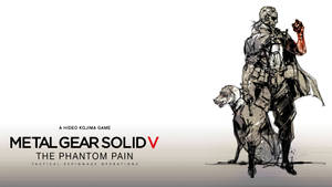 士兵與狗穿著戰術裝備，旁邊是Metal Gear Solid V遊戲標題。