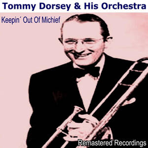 Tommy Dorsey 身穿燕尾服在復古專輯封面上手持長號 — 音樂 GIF 壁紙