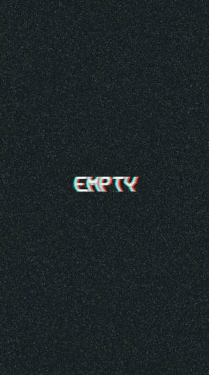 喺深色紋理背景上以紅色同青色顯示「empty」嘅故障文字。