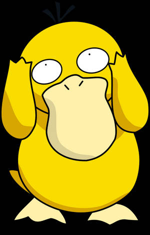 招牌黃色 Psyduck 海報風格壁紙 — Galaxy Tab S9 Ultra 壁紙