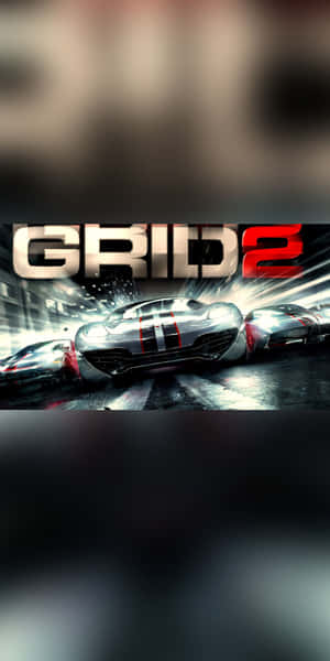 三輛高速賽車在潮濕賽道上，帶有「GRID 2」標題。