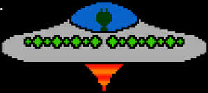 UFO像素藝術發射光束
