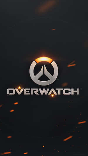 深色背景上帶有橙色火花的 Overwatch 標誌。