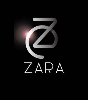 Zara 標誌，帶有風格化的 Z 符號和品牌名稱，白色字體在黑色背景上。 — Nubia Flip 壁紙