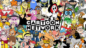 Cartoon Network 標誌被其著名的動畫角色包圍。 — 卡通網絡角色 壁紙