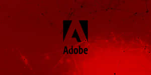 紅色背景上帶有發光網絡線條的Adobe標誌