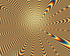 由放射狀彩色條紋組成的催眠抽象圖案，營造出隧道錯覺。 — 幻覺 壁紙