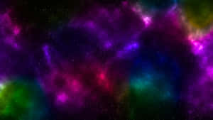 色彩繽紛的宇宙星雲，在深空中閃耀著發光的雲朵和星星。 — iMac 壁紙