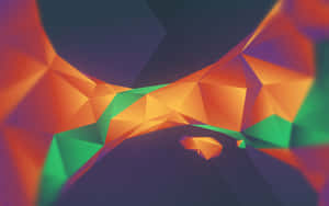 色彩繽紛的幾何形狀和漸變的抽象數位藝術作品。 — 螢光藍 GIF 壁紙