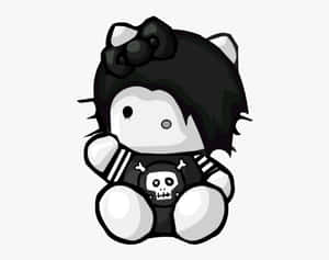 哥德Q版Hello Kitty，尖刺頭髮、骷髏衫和蝴蝶結
