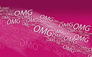 大膽的圖形設計，在洋紅色背景上重複白色單詞「OMG」。 — 鼓舞人心的 壁紙
