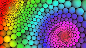 螺旋彩虹球體營造出迷人的視錯覺。 — 幻覺 壁紙