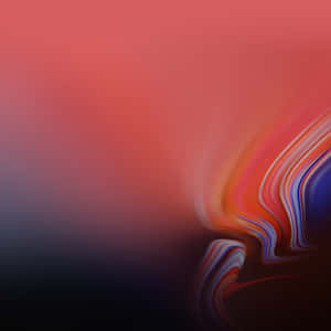抽象數位藝術作品，在漸變背景上呈現流動的彩色漩渦。 — Galaxy Tab 壁紙