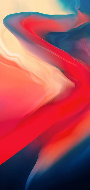 流動的紅色、藍色和奶油色的動態抽象藝術作品。 — 抽象藝術 壁紙