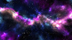 在深空中帶有發光星星的多彩宇宙星雲。 — 淺紫色動態圖片 壁紙