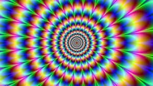 充滿活力的彩虹螺旋圖案，營造出催眠般的視錯覺。 — 幻覺 壁紙