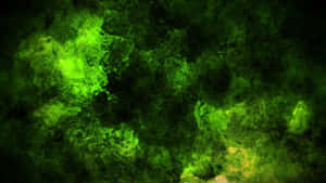 霓虹綠色煙霧在深色紋理背景上發光 — 淺綠色美學動態圖 壁紙