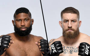 兩名戴黑色手套的男性UFC拳手凝視著鏡頭。