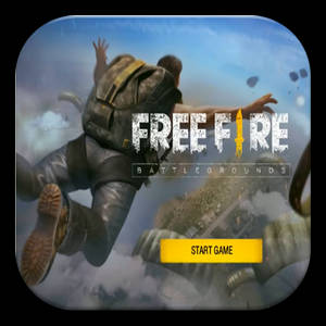 在Free Fire遊戲標誌中，士兵跳傘進入戰鬥。