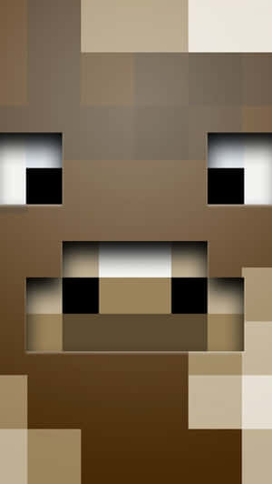 像素化Minecraft角色面，有大眼睛同方塊嘴。
