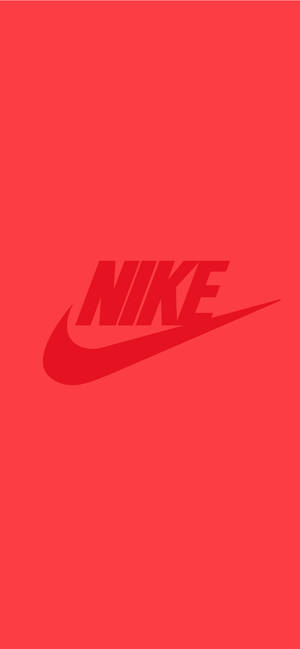 純紅色背景上的Nike標誌