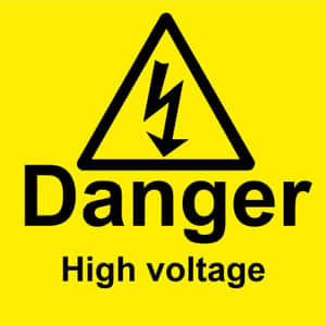 危險高壓電警告標誌閃電符號