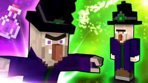 兩個Minecraft巫師施展帶有發光效果的魔法咒語。 — 女巫 GIF 壁紙
