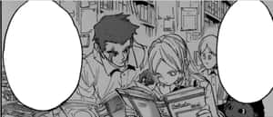 兩個動漫學生在書架環繞的圖書館中專心學習。 — 超寬螢幕 壁紙