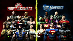 在Mortal Kombat和DC Universe角色之間選擇你的陣營。 — 真人快打11 壁紙