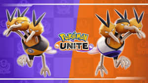 兩隻穿著隊伍制服的雙頭寶可夢準備在 Pokémon Unite 中戰鬥。 — 寵物小精靈 劍與盾 壁紙