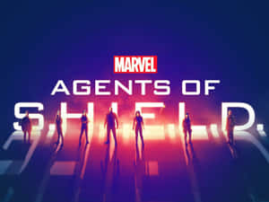 六位Marvel Agents of S.H.I.E.L.D.角色站在一條發光的未來感隧道中。 — 騎士 GIF 壁紙