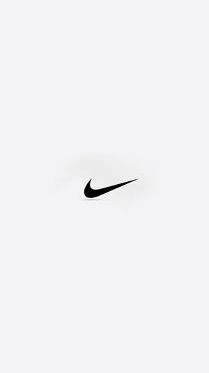 淺灰色背景上的黑色Nike勾號標誌