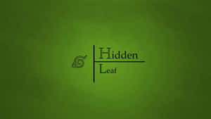 綠色紋理背景上的 Hidden Leaf 標誌 — 火影忍者 壁紙