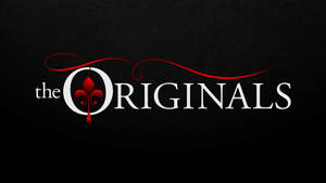 黑色背景上帶紅色鳶尾花的 The Originals 標誌 — 始祖家族 壁紙