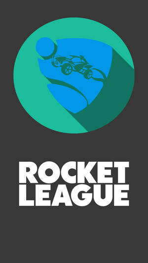 Rocket League 遊戲標誌，展示一輛汽車在青綠色圓圈中踢球。