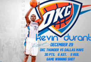 Kevin Durant 為OKC雷霆投出致勝一球。