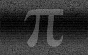 圓周率符號疊加在滾動的數學數字上