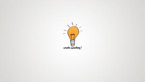 發光燈泡，帶有光線和文字 create something!
